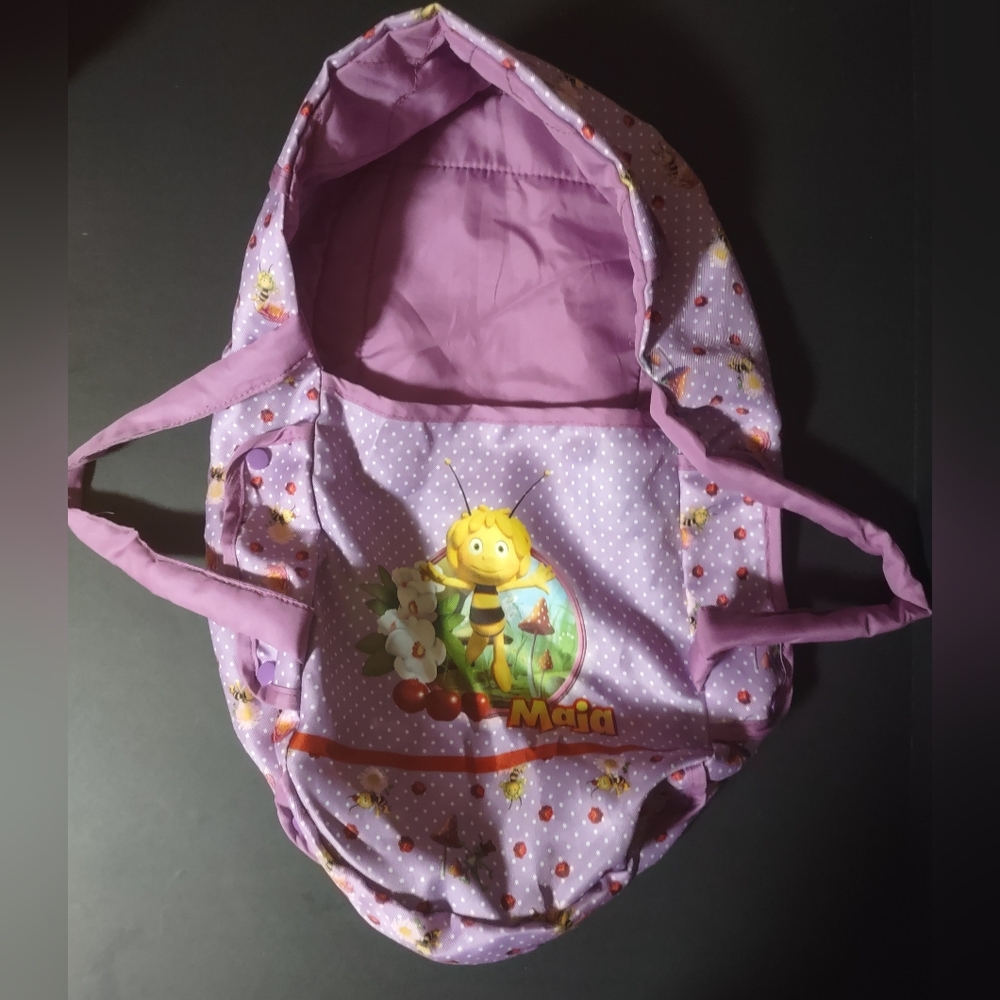Hauck Maya the Bee Doll Carrier Bag Sac Purple 9" x 18"
